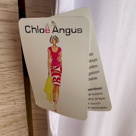 chloe angus white long tank top or slip - Picture 2 of 8